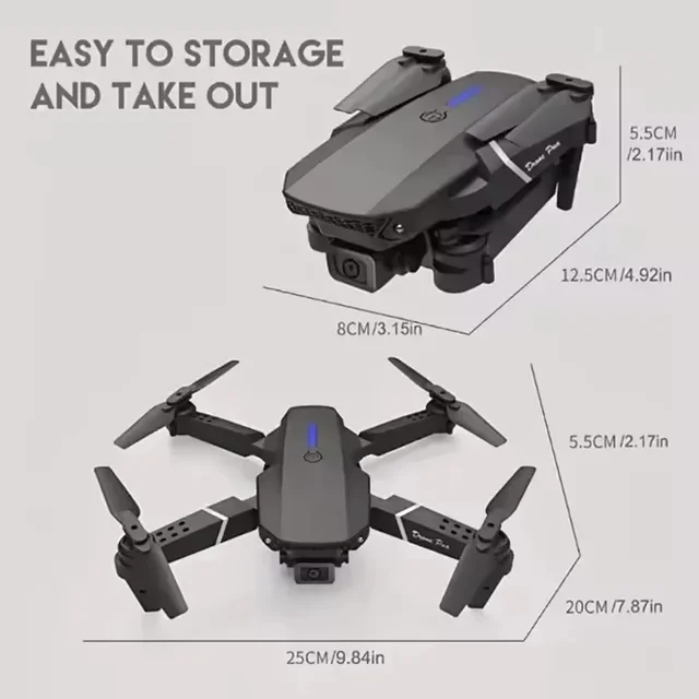 E88 Pro RC Drone | 4K Wide-Angle HD Camera, WiFi FPV, Height Hold, Foldable Quadcopter with Obstacle Avoidance – Kids & Beginners 6