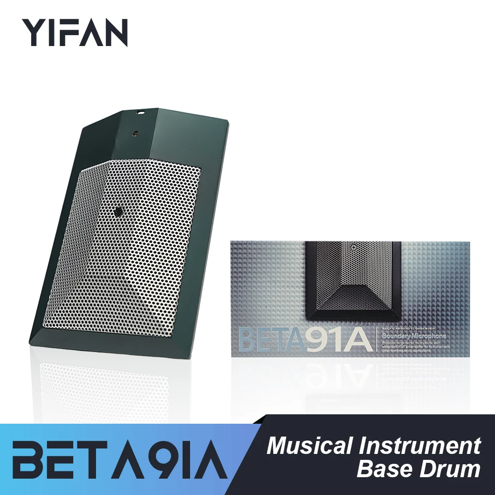 

Beta 91a bass drum instrument condenser boundary microphone designed specifically for picking up bass