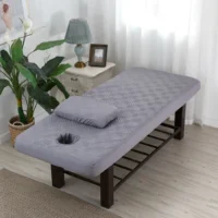 2pcs Fitted Sheet Beauty Salon Massage Table Fitted Bed Sheet Skin-Friendly Massage SPA Bed Cover Bedspread with Pillowcase 1