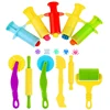 Clay and Dough Modelling Tools Kit Rollers Molds Cutters Plastic Assorted Designs Play Dough Extruders Tools Toy Set 1