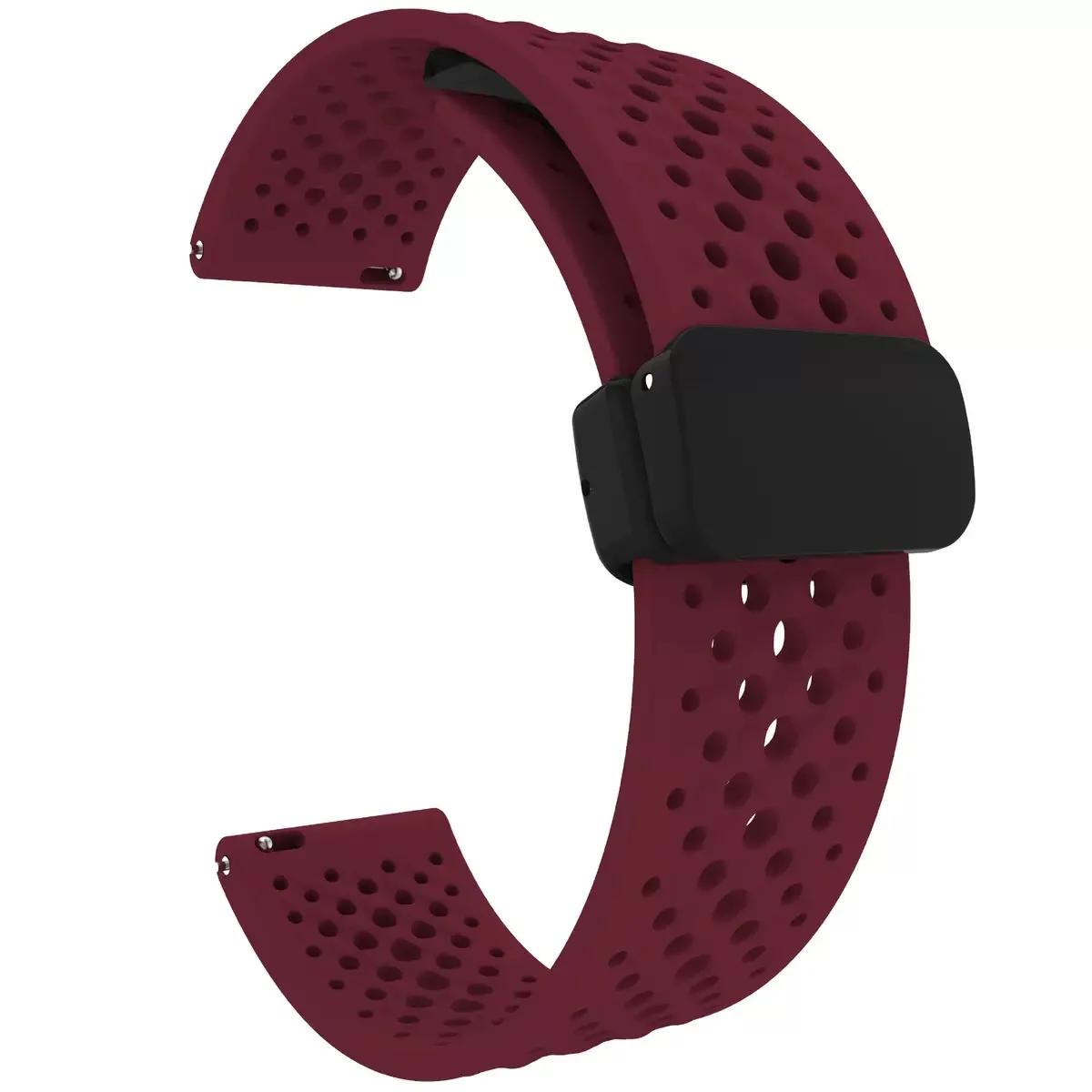Enhanced Silicone Strap with Magnetic Clasp - 20mm/22mm