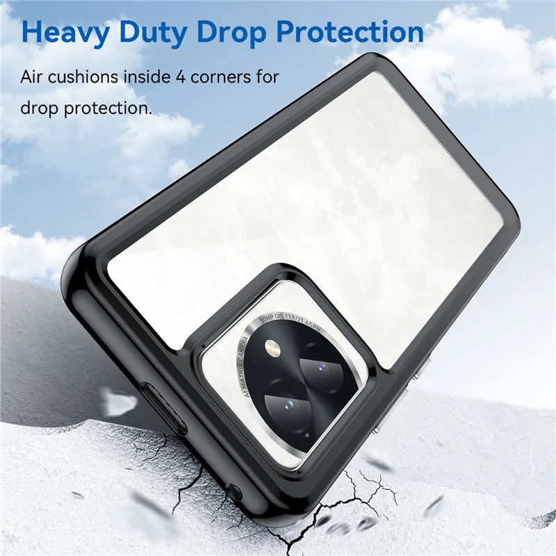 Per Honor 100 Case Honor 100 Pro 90 Lite Cover Tpu Border Acrilico Backplane Bumper Custodie Protettive Per Honor 100 Funda