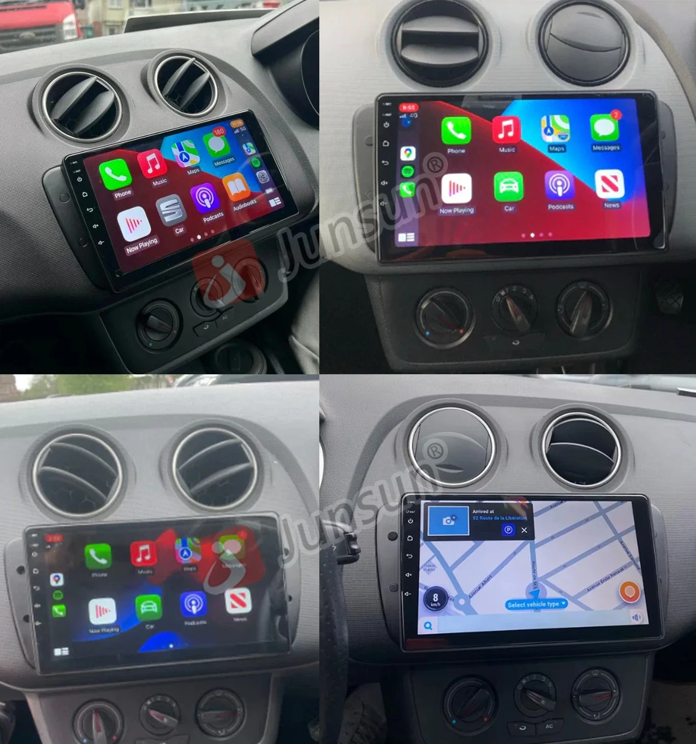 Junsun Android 16 Wireless CarPlay Android Auto Autoradio für Seat Ibiza 6J 2008 2009 2010 2011 2012 2013 GPS-Navigation Multimedia-Player 7 Zoll IPS-Touchscreen Stereo Bluetooth DSP FM RDS SWC 5G WiFi – Detail 6
