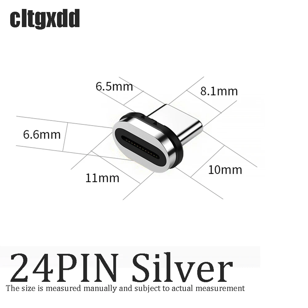 1 Stück einzelne magnetische 24-polige 40g Silber/Gold magnetische männliche Typ-C-Schnitts telle Konverter kopf Mundstück magnetische Leistung – Detail 2