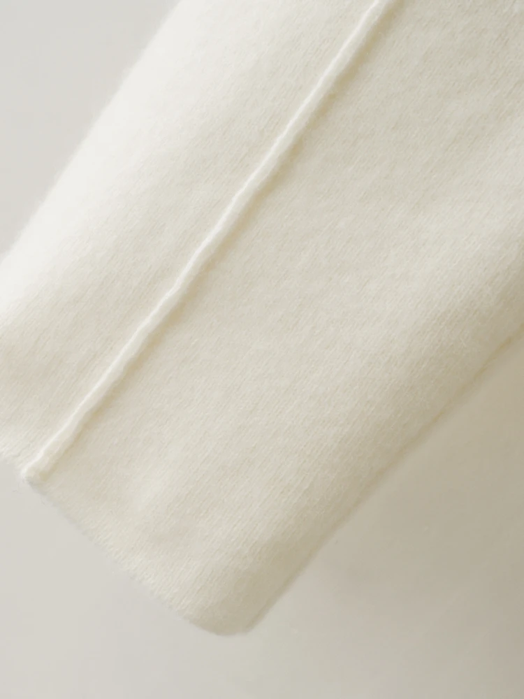 ANGEL 100% Merino Wool Women's Medium Seam Pencil Pants Autumn Winter Cashmere Knitting Pants Simple Style Soft Warm Trousers