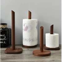 Simple Creative Solid Wood Storage Rack Vertical Household Kitchen Tissue Rack Cling Film Racks Household Storage Products 1
