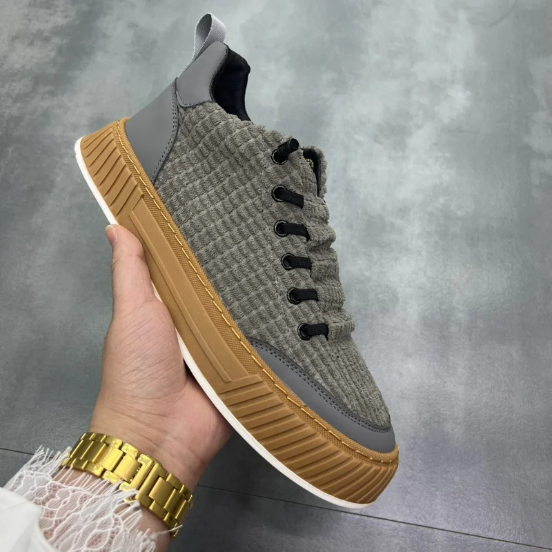 High Top Vulcanized Shoes Men's Casual Shoes Brand Business Shoe Office Fashion Men Working Footwear 2023 Big Size Ankle Loafers 4