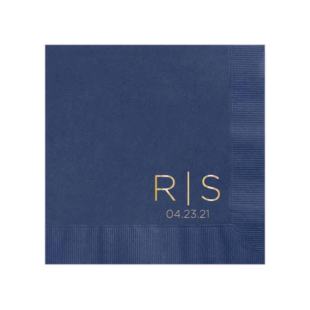 

50 Personalized Napkins Personalized Napkins Wedding Anniversary Engagement Printed Custom Monogram Cocktail Beverage Luncheon