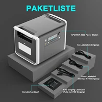 2400W 2600W Portable Power Station 2048Wh Lifepo4 Battery Solar Generator Fast Charging UPS Energy Storage Supply for Camping 2