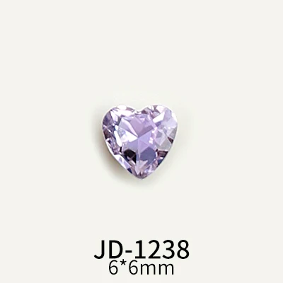 Chic Rhinestone Love Heart & Butterfly Nail Art Charms Set - 10PCS