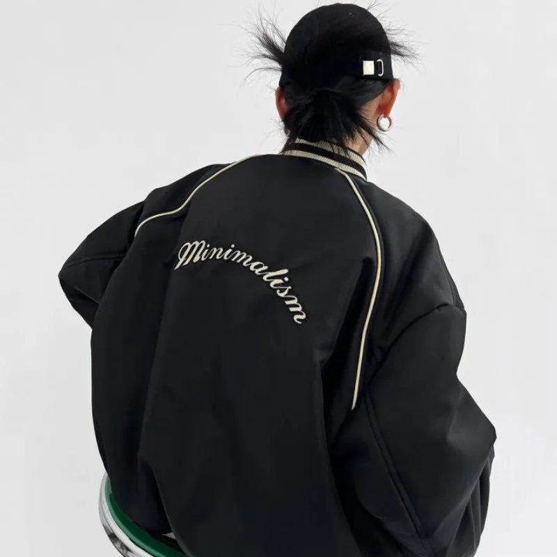 Deeptown Harajuku Padding Bomber Jacket Women Oversize Warm Vintage Y2k Winter Padded Jackets Streetwear Korean Fashion Outwear