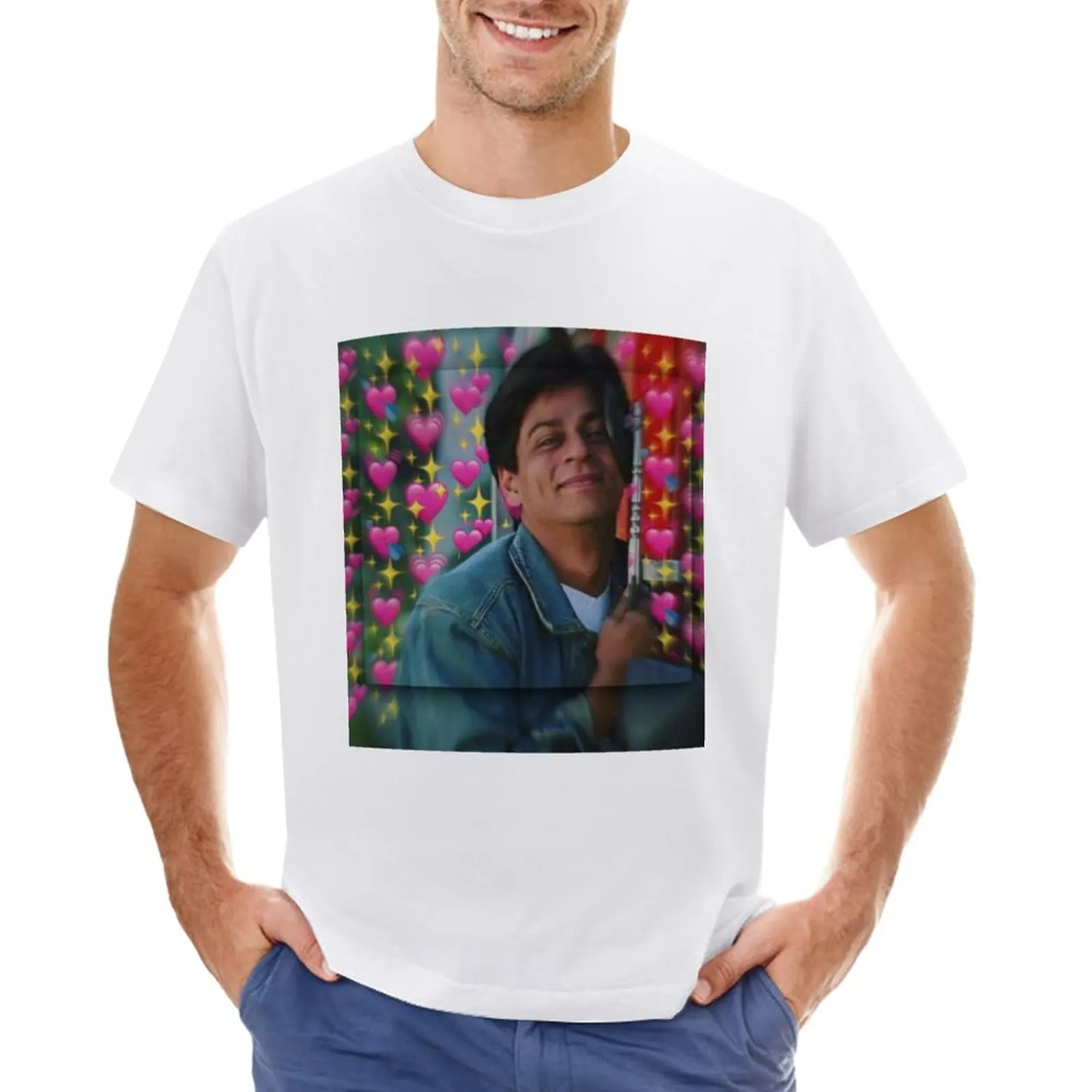 

shahrukh khan T-Shirt boys animal print sports fans vintage clothes mens t shirts casual stylish