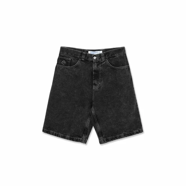 Streetwear Polar Big Boy Retro Blue Denim Gym Shorts Men Basketball Hip Hop Cartoon Graphic Embroidery Y2K Pants denim shorts