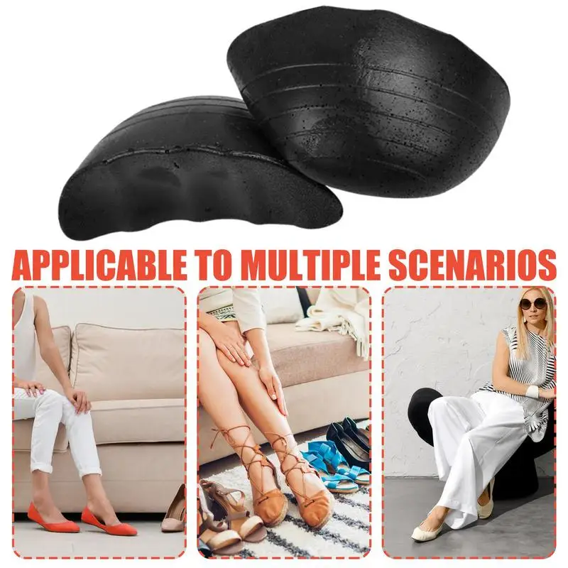 1 Pair toe pads Soft PU foam inserted insole prevent sliding front foot grip pad anti-wear toe padded insole