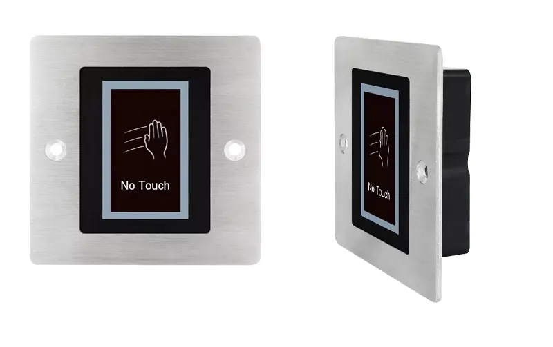 Metal Backlight Infrared Touchless Exit Release Switch Button No Touch Switch IP