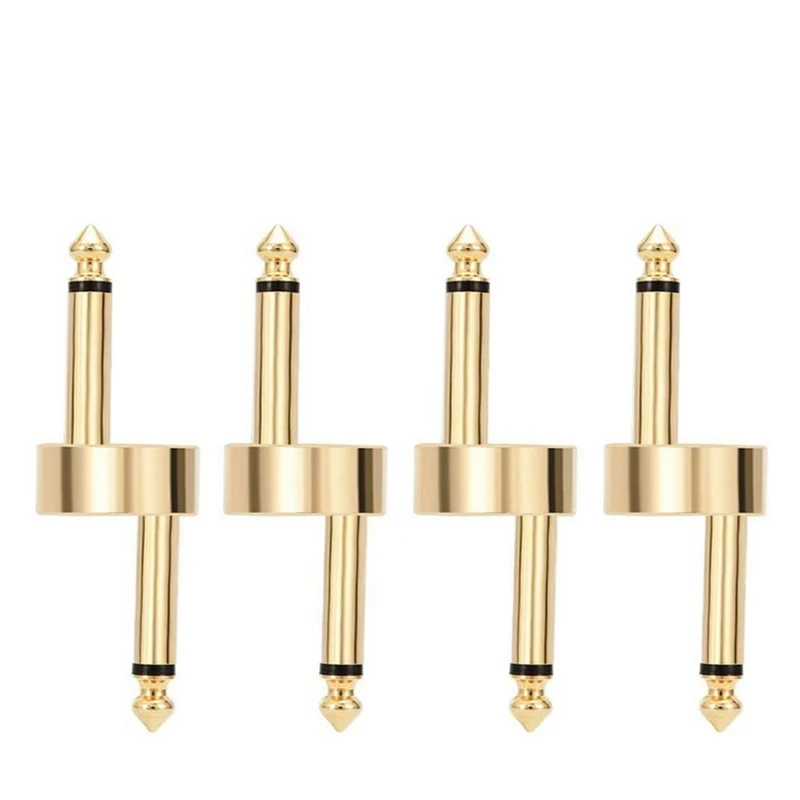 LALA 6PCS 기타 이펙트 페달 커넥터 페달 커플러 커넥터 플러그 금속 솔더 연결 커플러 크랭크 점퍼 패치