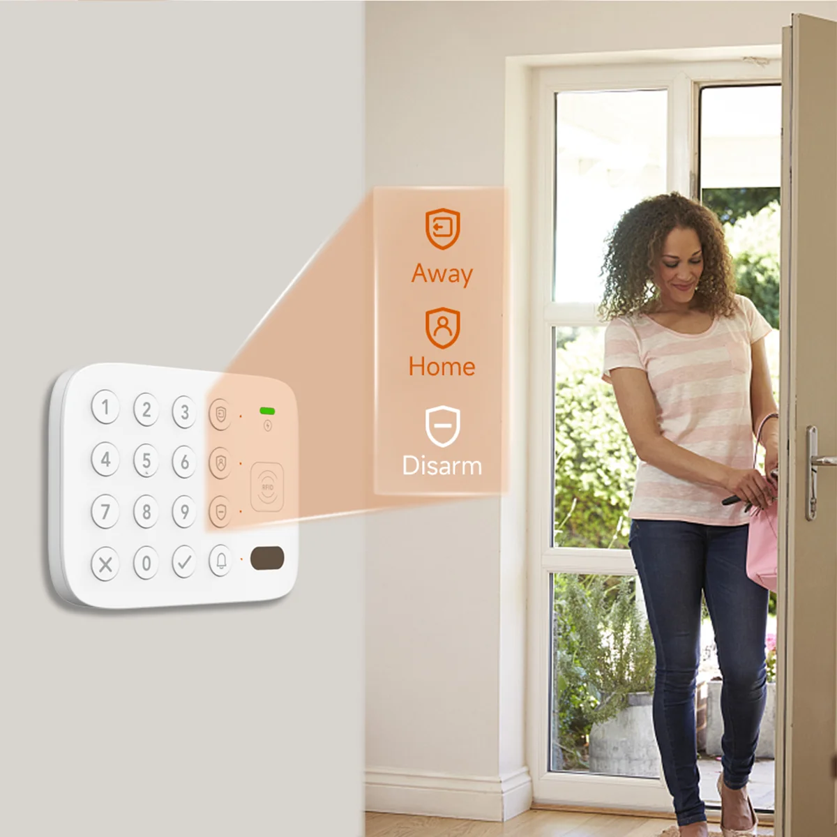 CPVAN Wireless Keyboard For Home Security Alarm System 433Mhz Tuya Smart System