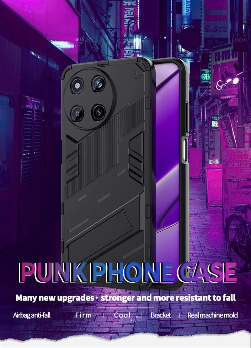 حافظة هاتف مدرعة مغناطيسية لهاتف Oppo ، Realme 11 ، 4G ، حامل مضاد للصدمات ، غطاء خلفي ، حامل مغناطيسي للسيارة ، Realme 11