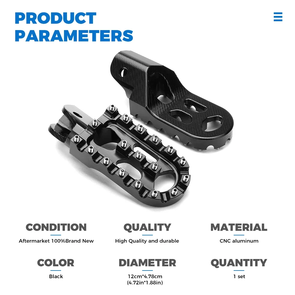 Motorcycle accessories motorcycle footrests motorcycle foot pedals R1200GS CNC Billet Wide Foot Pegs Pedals For BMW R 1300 GS LC ADV Adventure R1250GS 1250GS Footpegs Black
