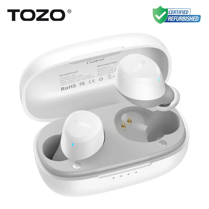 Refurbished TOZO TWS Earbuds in-Ear Wireless Bluetooth Headsets with With Mic Touch Control Sport Waterproof for Iphone Android - Image 11