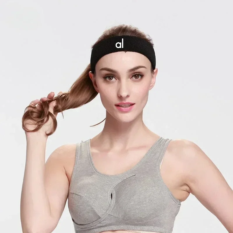 AL Women Sports Headband Unisex Outdoor Adventure Headband Wristband Set Yoga Sweat Absorbing Headband