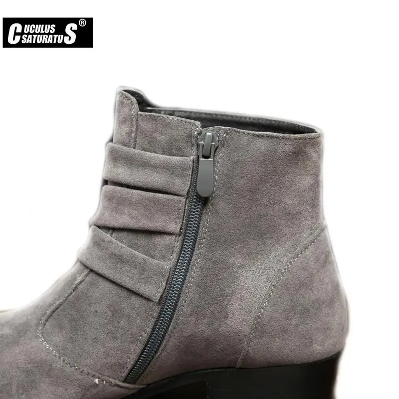 Men Boots Fashion Microfiber Leather Fur Boots Winter Nubuck Leather Warm Outdoor boots snow boots men chelsea boots men training boots