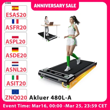 Ултрамощна бягаща пътека за ходене с наклон Akluer 480L-A Walking Pad, 2.5HP, 150кг капацитет