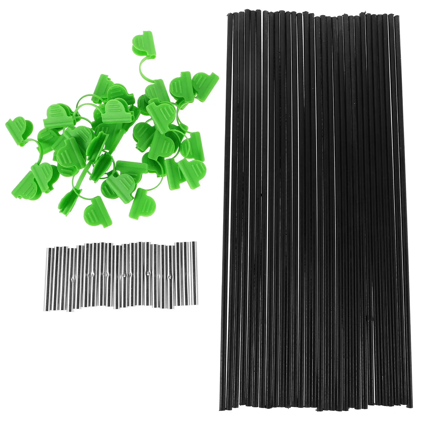 1Set Garden Hoops Grow Tunnel Sturdy Frame for Greenhouse Supports Adjustable DIY Plant Cover Kit Weather Resistant Lightweight