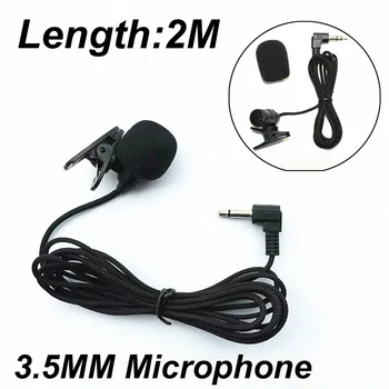 2M 소형 마이크 3.5mm 잭 핸즈프리 플러그 마이크, 스테레오 온 유선 PC 차량용 DVD 라디오 스마트폰 태블릿