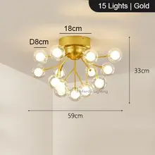  2022 Modern Led Ceiling Chandeliers Lighting Tree Branch Mount Kids Lamps Ball Glass Shades Lights For Bedroom Winfordo Lighting 