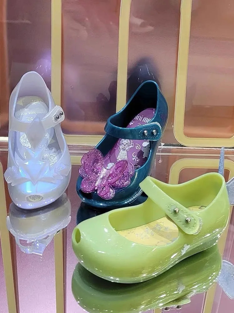 Mini Melissa Brazil Children's Shoes Summer 2024 New Girls' Bow Camellia Jelly Sandals Baby Kids Princess Jelly Beach Shoes Todd 4