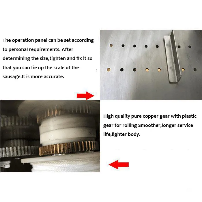 Description Picture 6 of itemHand-cranked automatic Food Material Portable Manual Sausage Twisting Machine Sausage Knotting Tying Binding Linker Machine