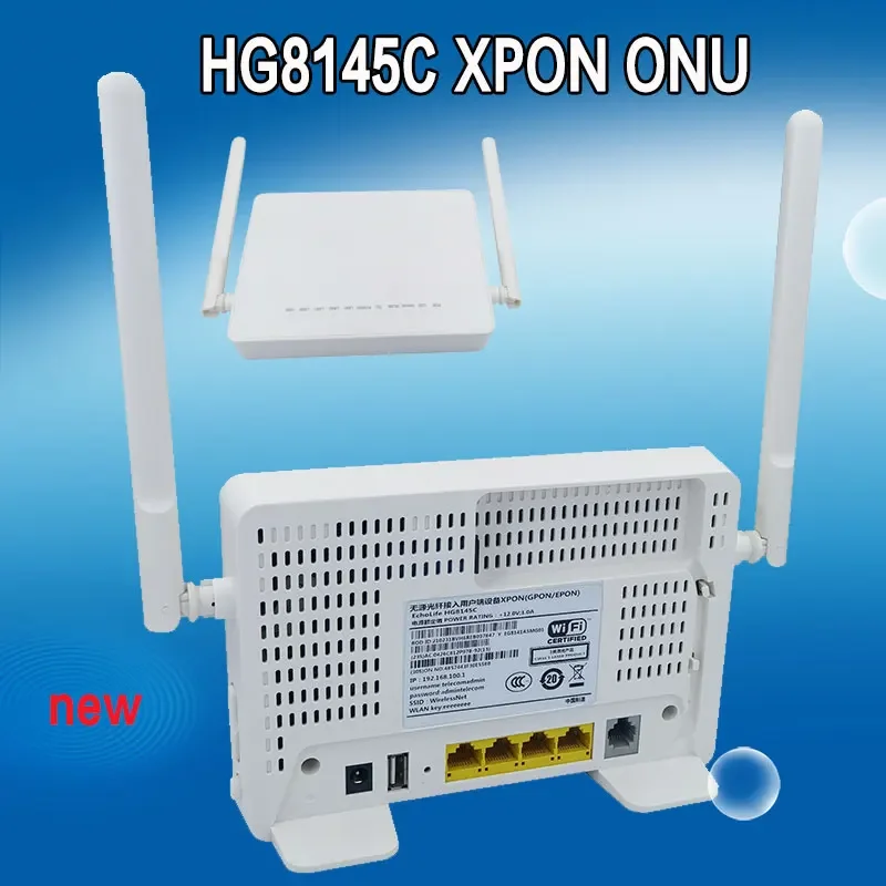 GPON ONU EPON HG8145C XPON ONT termianl with 1GE+3FE+voice+2.4Gwifi English soft