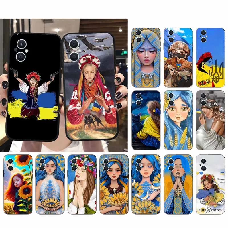 

Ukraine Girl Phone Case For OPPO Reno8 Pro Plus Reno8 T Reno6 7 8 5 Lite Reno7 8 6 4 Pro Reno5 Z Reno9 Pro