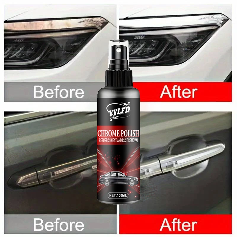 Automotive Iron Powder Remover Prevents Oxidation Rust Removal Automotive Painted Tires Clean Decontamination Retreader 100ml