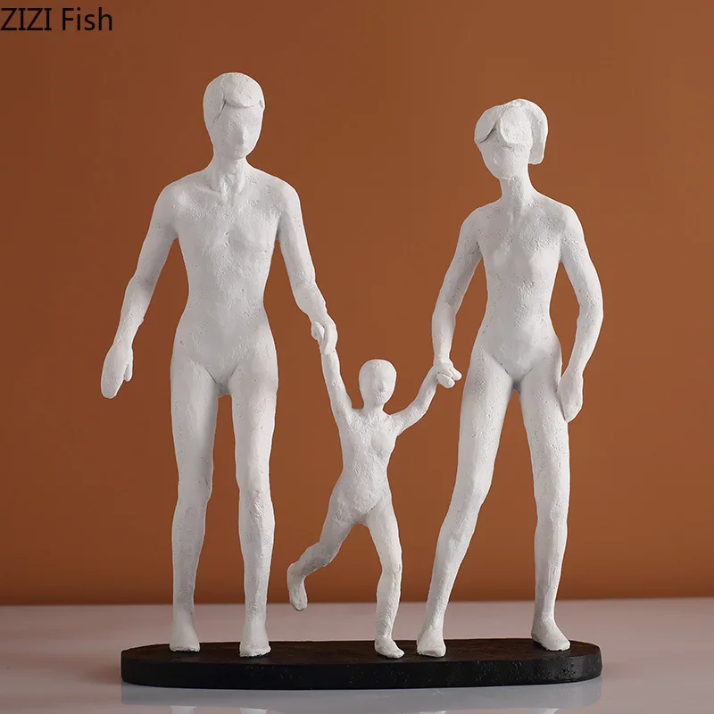 

Abstract Family Figures Statue Artwork Desk Decoration Ornaments Resin Crafts Character Resins Sculpture Modern Home Decor