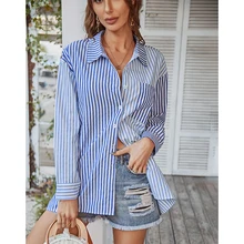 

Womens 2022 Cotton Linen Blouse Korean Patchwork Tops Office Lady Spring Lapel Blusa Casual Long Sleeves Shirts Oversized