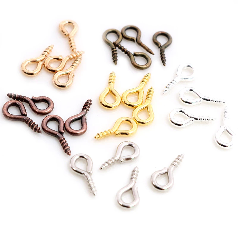 40 pz/set lucido portachiavi ve occhio corto catena Spl anello connettore gioielli fai da te portachiavi accessori portachiavi  34