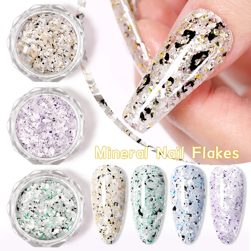 White And Gold Glitter Nails