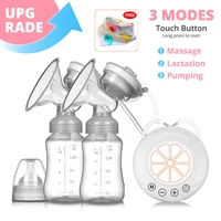 Double Electric Breast Pump USB Electric Breast Pump With Baby Milk Bottle Cold Heat Pad BPA free Powerful Breast Pumps 1
