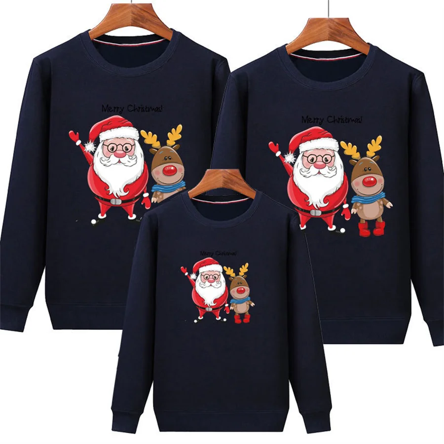 thumbnail image 5 of Conjunto familiar de jersey navideño, sudadera del escuadrón de Papá Noel, conjuntos a juego para madre, padre, hija e hijo, suéter para pareja, jersey para bebé y niño, 5 of 5