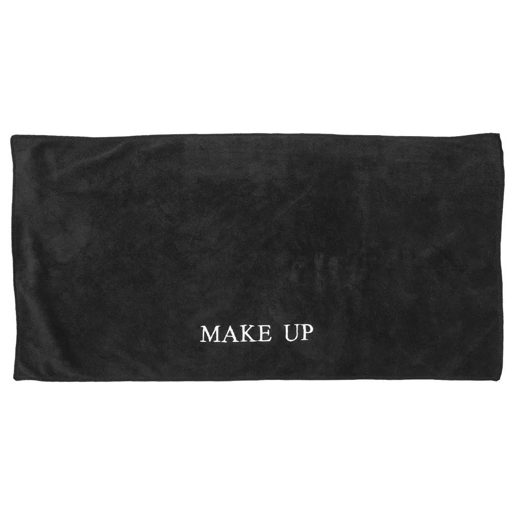 블랙 화장대 매트 40x100cm 패브릭 보호 커버 미끄럼 방지 방수 메이크업 화장대 매트 페이스 타올