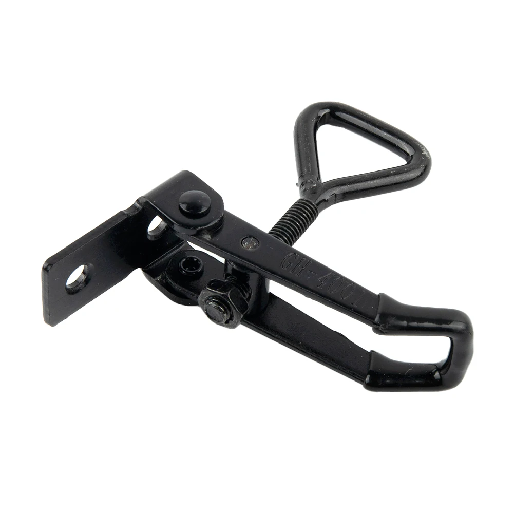 

90x27mm Toggle Clamp Steel Hasp 220lbs Adjustable Black Plated Catch Clip High Carbon Steel For Lock-free Handle-less Boxe