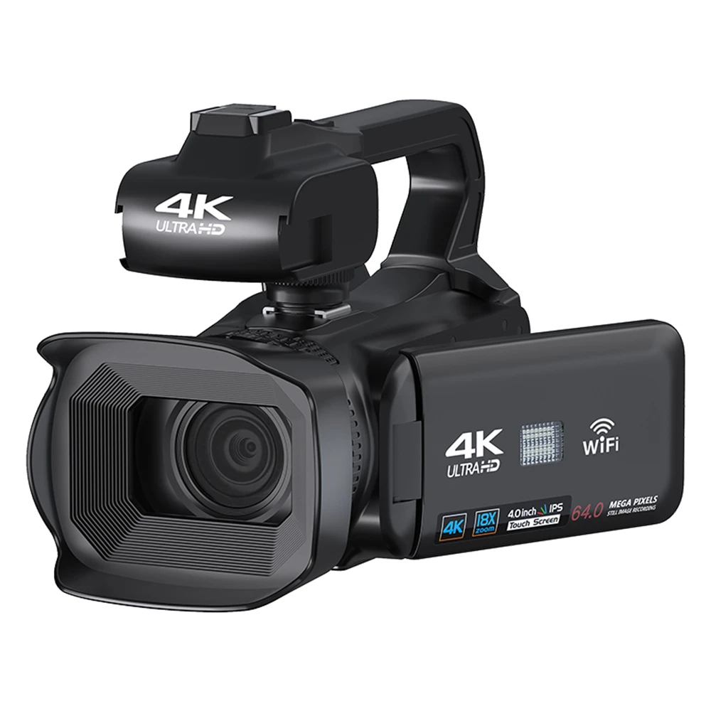 4K Digital Cameras For Photography Professional YouTube Vlog Streaming Video Camcorder 18X 64MP WIFI Webcam Auto Focus