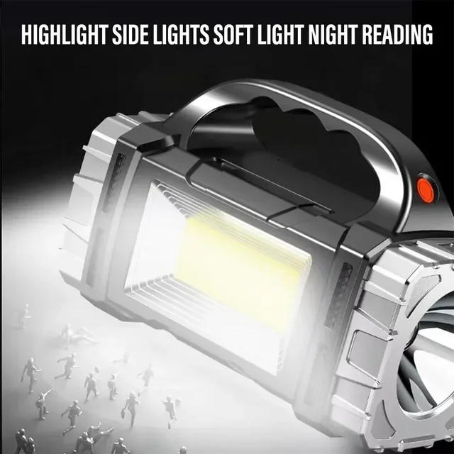 Portable USB Rechargeable Solar LED Flashlight 3