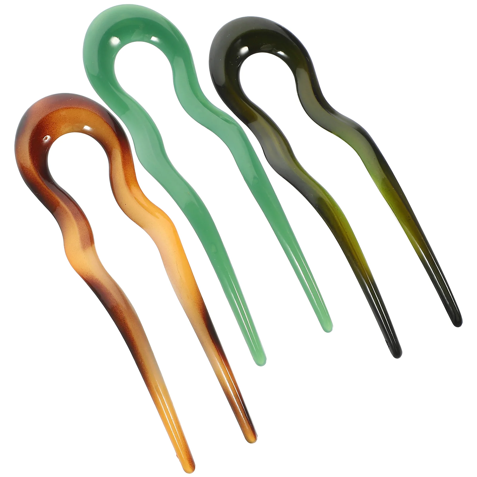 

3 шт., французские пластиковые U-образные шпильки для волос