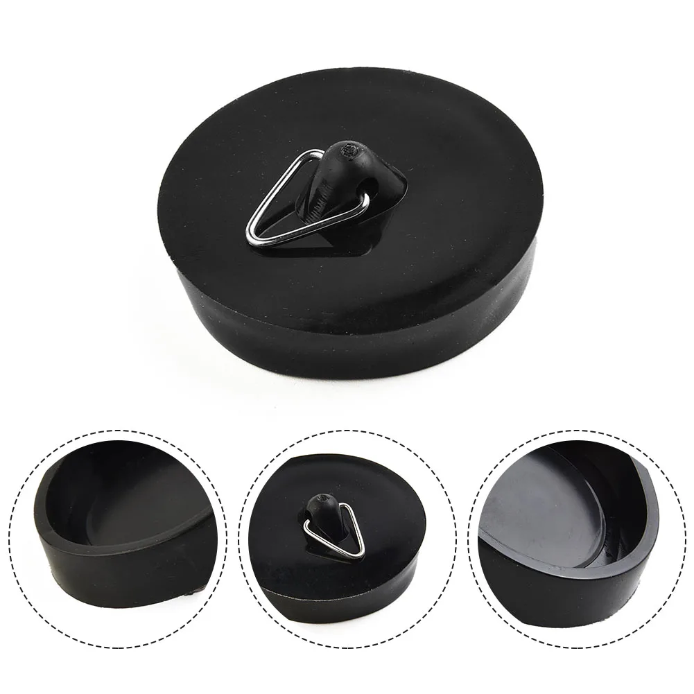 Drain Stopper Rubber Sink Plug Replacement For Bathtub Kitchen Sink Bathroom Laundry Room Sink Stopper Black Accessories