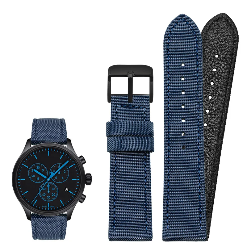 Universal Nylon Canvas Watch Band Bracelet, Men's & Women's Sports Accessory in Multiple Sizes (18mm-24mm)