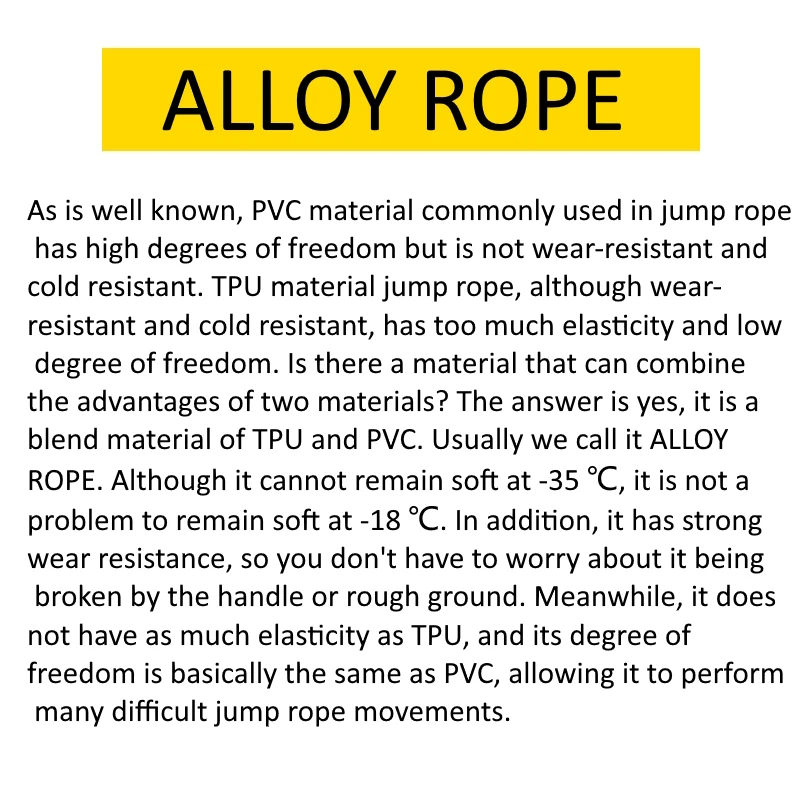 JR100-6 140-160 gram 6 mm diameter PVC+ALLOY(PVC+TPU) skip rope 15.5cm middle-long handle NEVERTOOLATE GOOD QUALITY 5