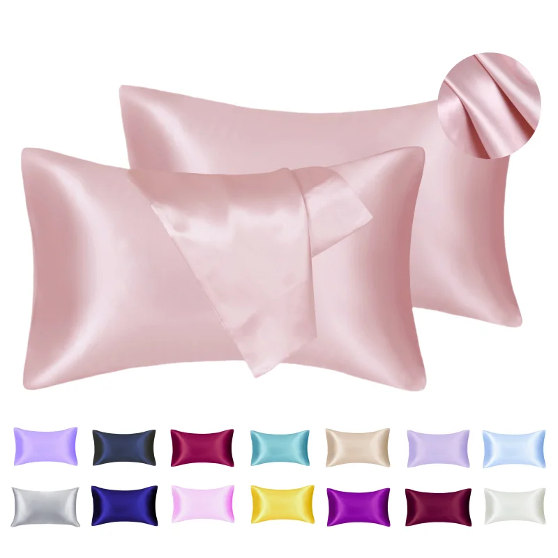 Mulberry Silk Pillowcase for Hair & Skin Care Anti-Frizz Satin Queen/King Super Soft Hypoallergenic Bedding Cover